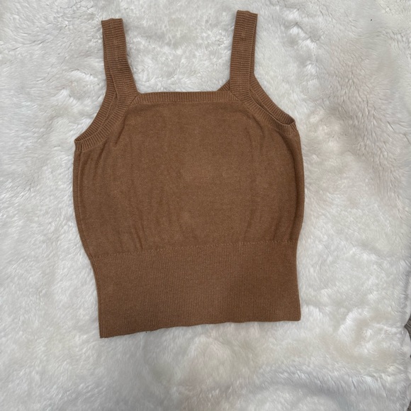 The Reset R Label Women's Ribbed Tank Top - Brown - Picture 3 of 4